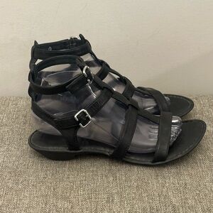 Born Black Strappy Gladiator Sandals